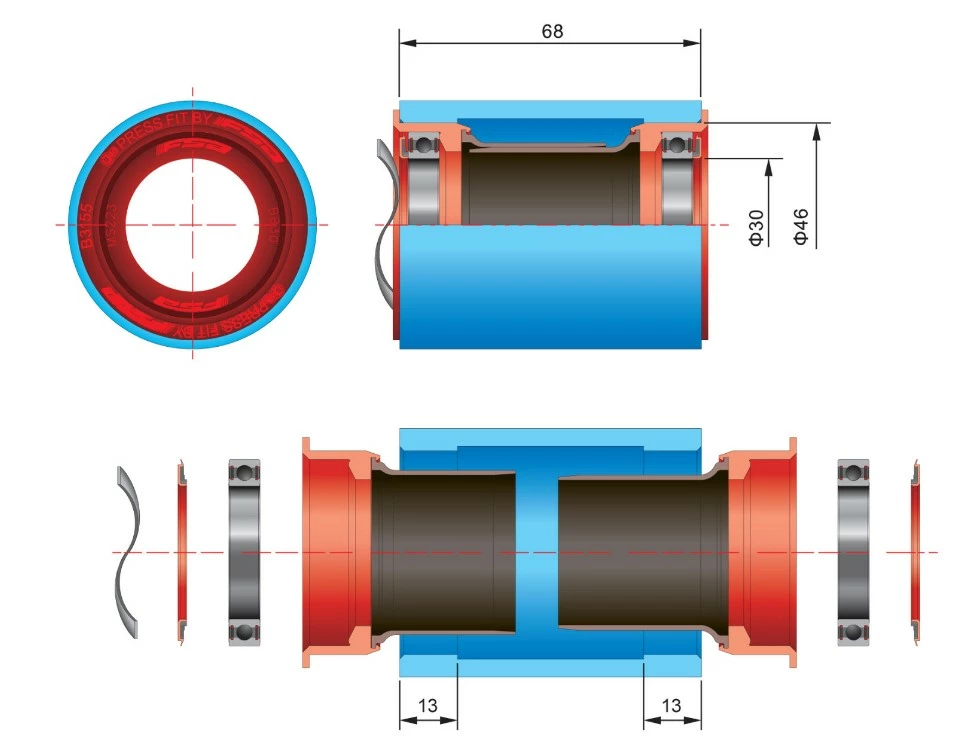 Boitier De Pédalier FSA Press Fit 30 Céramique 5 Boitier De Pédalier FSA Press Fit 30 Céramique – Image 3