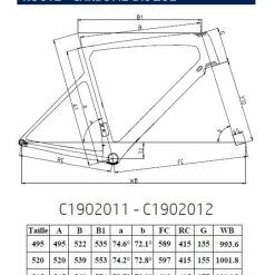 DEDACCIAI Vélo EXS Aerospeed Carbone Disc Shimano 105 7000 11V 2022 Noir -Vélos de Route Soldes cadre EXS disc geometrie 3