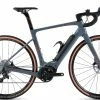 LEADER FOX Vélo électrique Gravel GUERCIOTTI Carbone BRERA ION 500Wh 220 Kms 2022 Gris Bleuté
