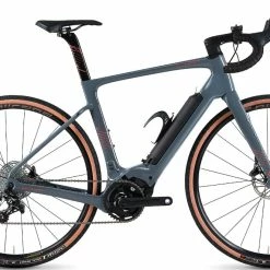 LEADER FOX Vélo électrique Gravel GUERCIOTTI Carbone BRERA ION 500Wh 220 Kms 2022 Gris Bleuté