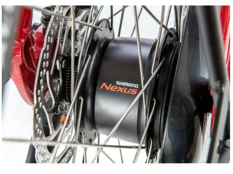 Vélo électrique LEADER FOX CITY NEBA 504 Wh 100 Kms 2021 Rouge 5 Vélo électrique LEADER FOX CITY NEBA 504 Wh 100 Kms 2021 Rouge – Image 3