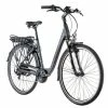 Vélo électrique LEADER FOX PARK CITY 470Wh 90 Kms Gris Mat -Vélos de Route Soldes leader fox park gris