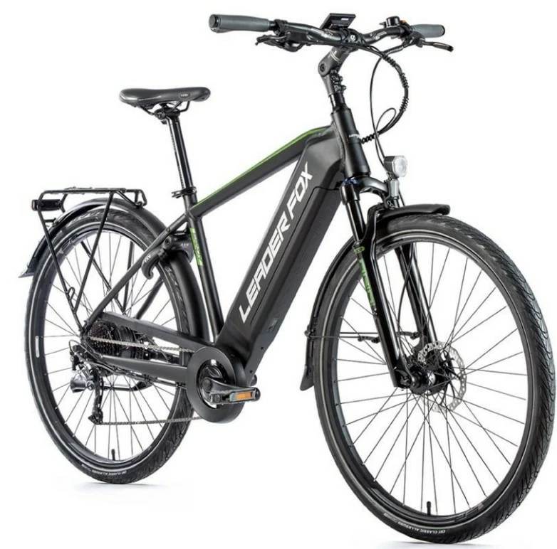 Vélo électrique LEADER FOX SANDY Homme 540 Wh 100 Kms 2021 Noir/vert Mat 3 Vélo électrique LEADER FOX SANDY Homme 540 Wh 100 Kms 2021 Noir/vert Mat
