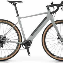 LEADER FOX Vélo GRAVEL électrique MEGAMO KANSAS 504 Wh Autonomie 100 Kms Gris 2022