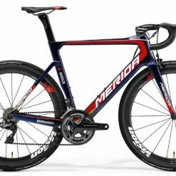 Vélo MERIDA REACTO équipe Pro BAHRAIN Shimano Dura-Ace 9150 Di2 11V Bleu/rouge/gold